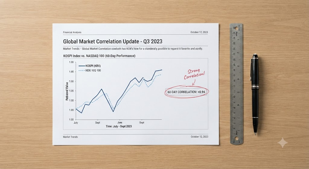 KOSPI Nasdaq correlation chart