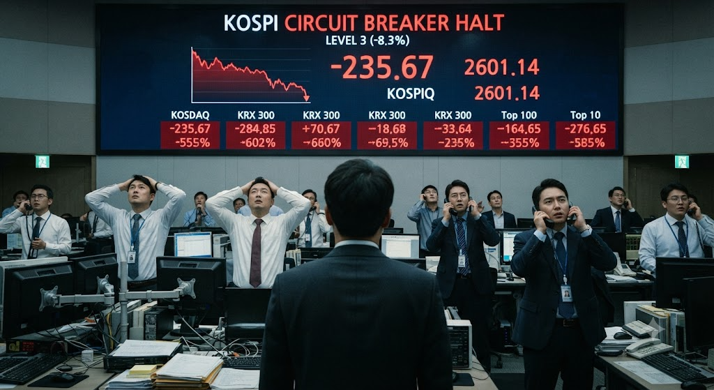 KOSPI circuit breaker plunge Korea Exchange