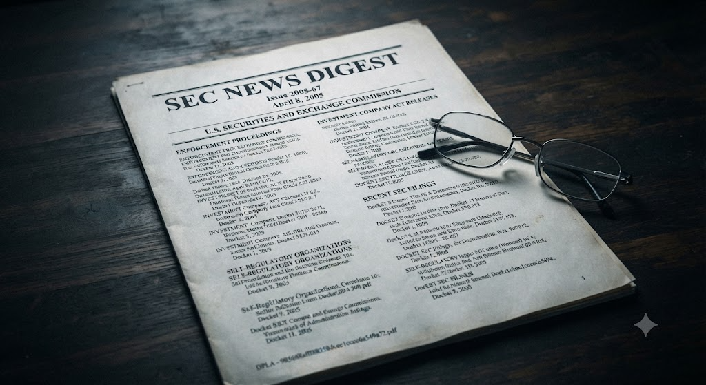 Securities and Exchange Commission (SEC) News Digest 2005-067, April 8, 2005 - DPLA - 985688afff88358dcec1ccce6a549a72.pdf