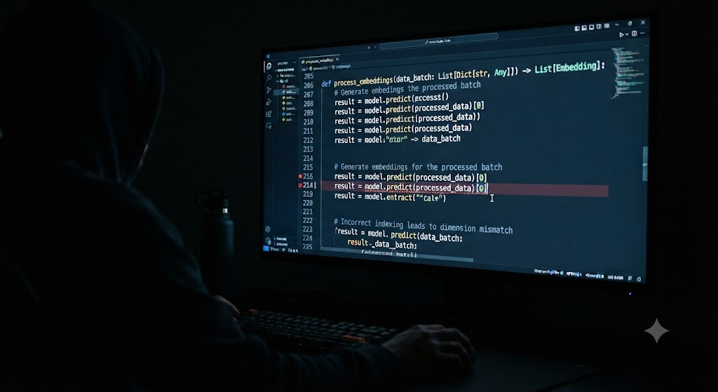 code debugging screen