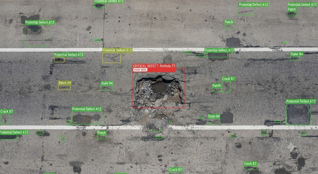 expressway pothole asphalt damage