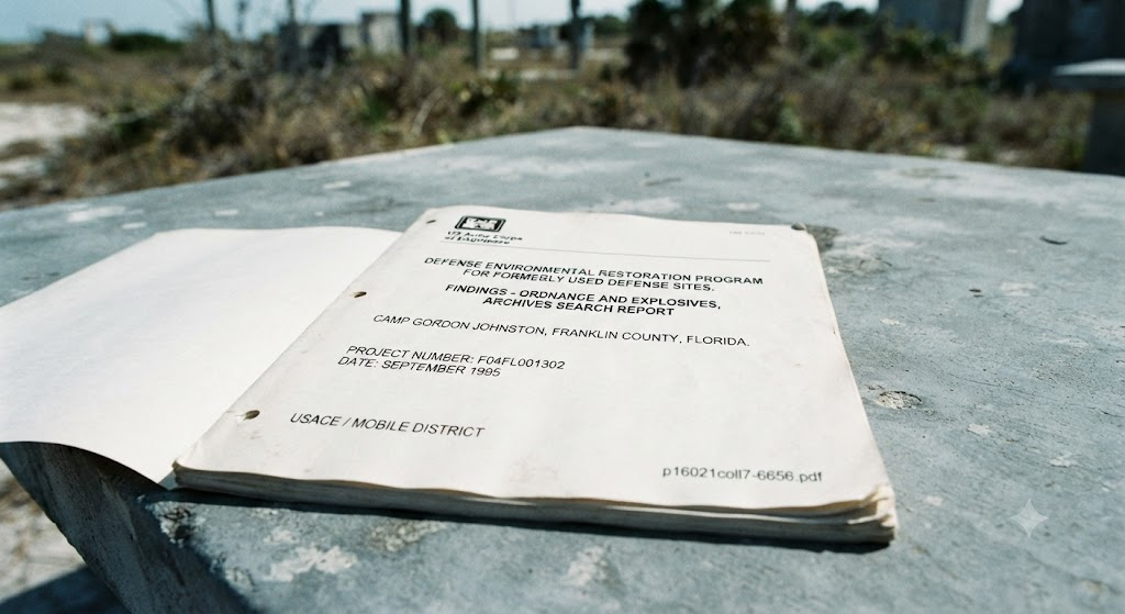 Defense Environmental Restoration Program for Formerly Used Defense Sites- Findings- Ordnance and explosives, archives search report for Camp Gordon Johnston, Franklin County, Florida, project number ... - USACE-p16021coll7-6656.pdf