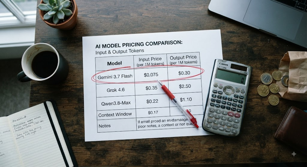 Gemini 3.7 Flash Google pricing