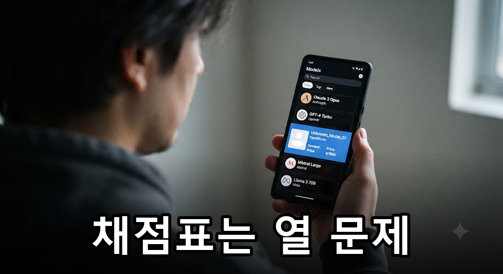 개발사 칸이 비어 있는 OpenRouter의 Ox Alpha 모델 페이지
