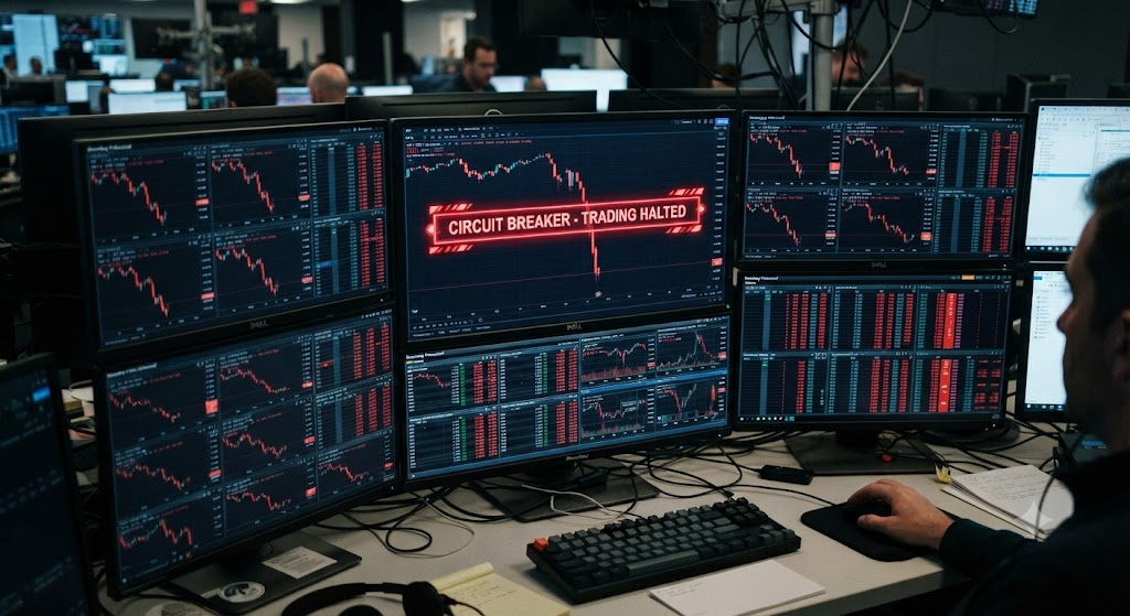 KOSPI stock market crash trading floor